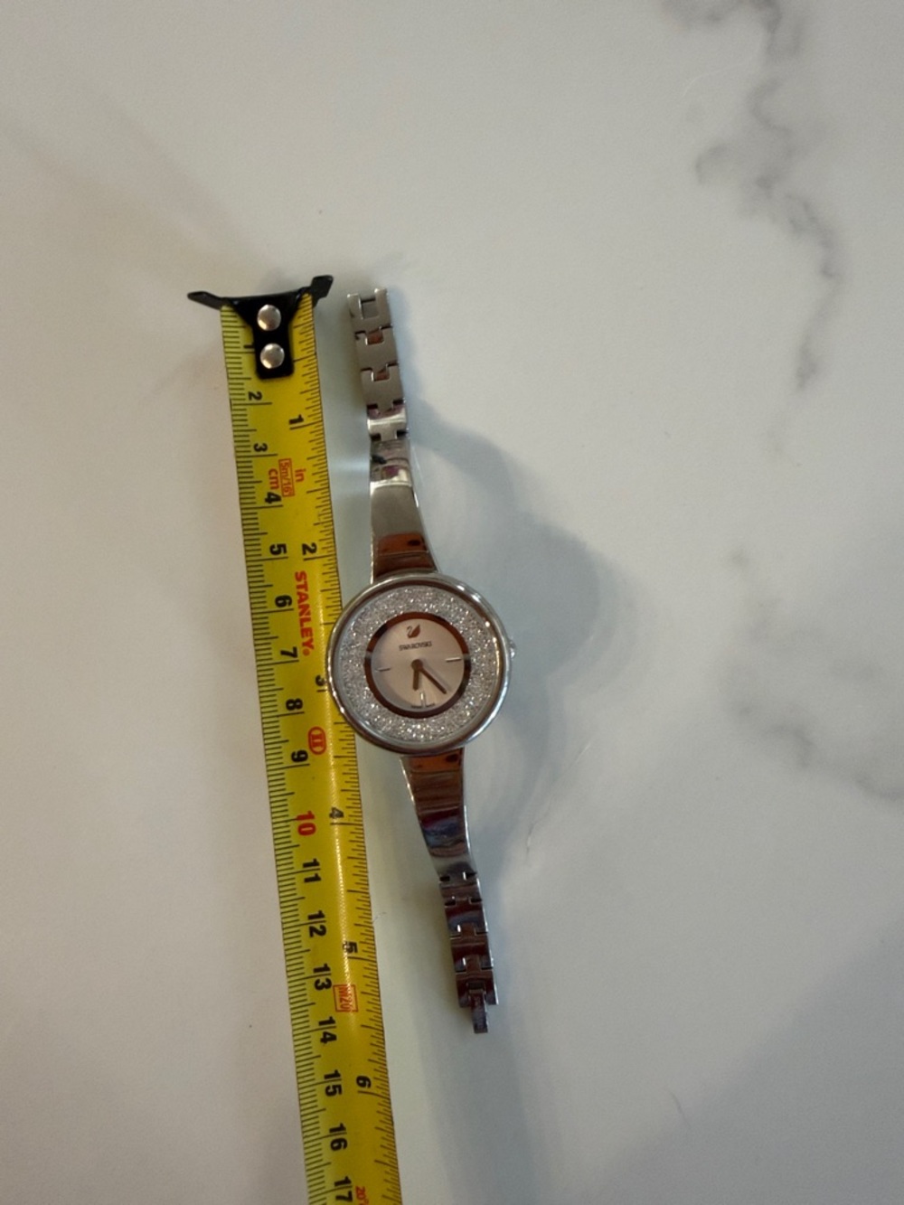 Swarovski Silver Glitter-Accent Women's Bracelet Watch - Picture 3 of 3